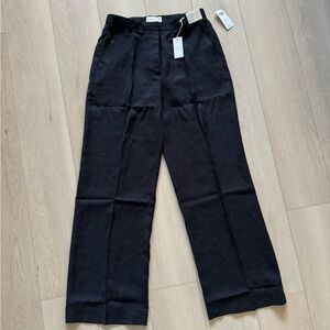 Drapey Tailored Wide-Leg Trousers